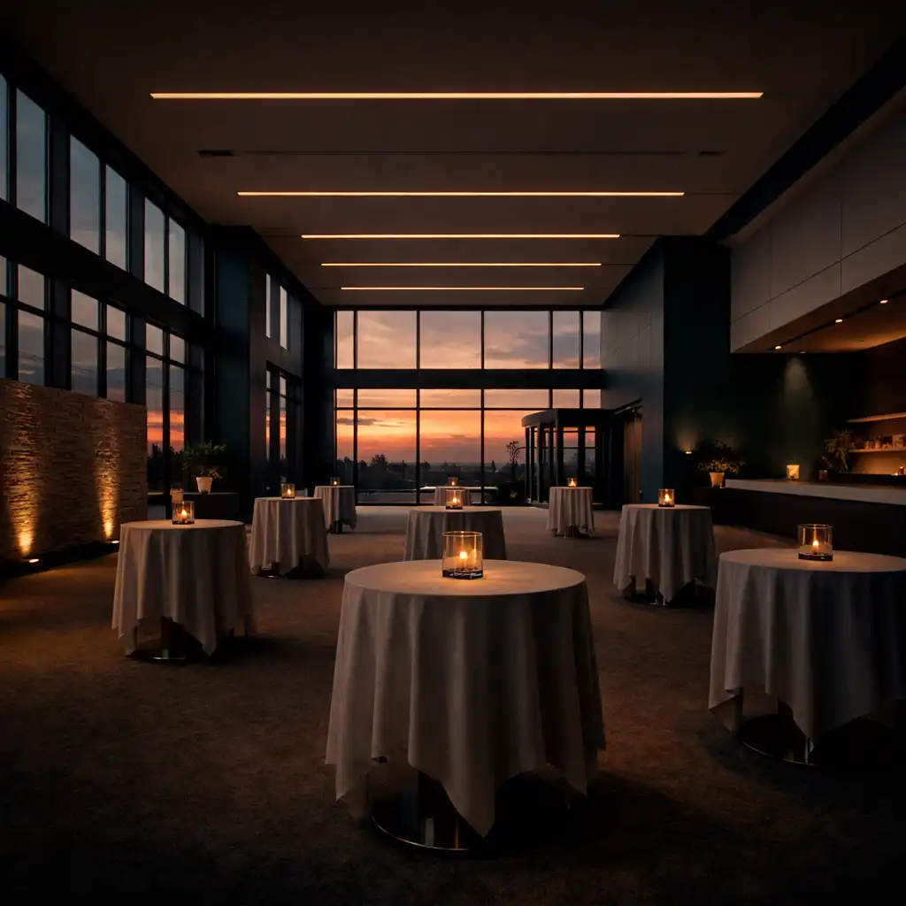 ABENDMIREX Eventlocation in Nürnberg bei ruhigem Abendlicht mit klaren architektonischen Linien